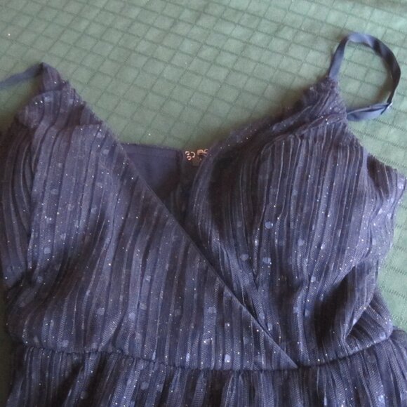 NWT SPEECHLESS Girls Dress Size 1 Navy Fully Lined Glitter Holiday HOCO Prom - Picture 3 of 10